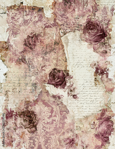 Purple mauve journal background with gothic floral texture