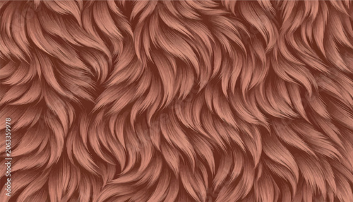 Photos Seamless vector illustration of a soft, wavy brown fur texture