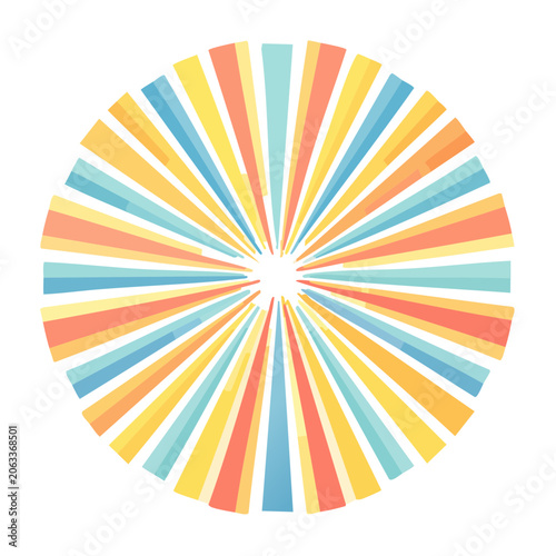 Colorful abstract circular stripes pattern