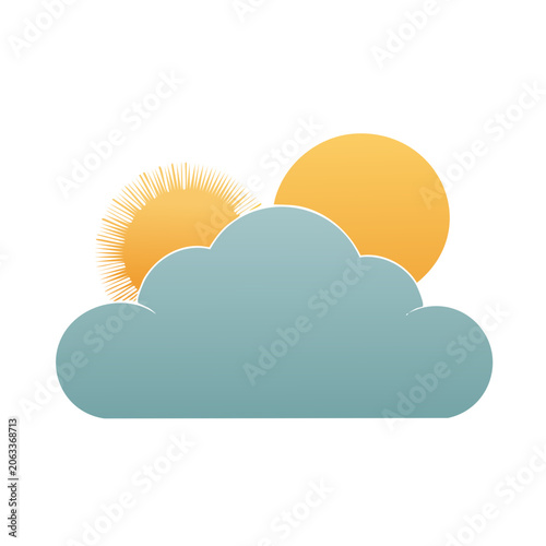Sun and Cloud Weather Icon