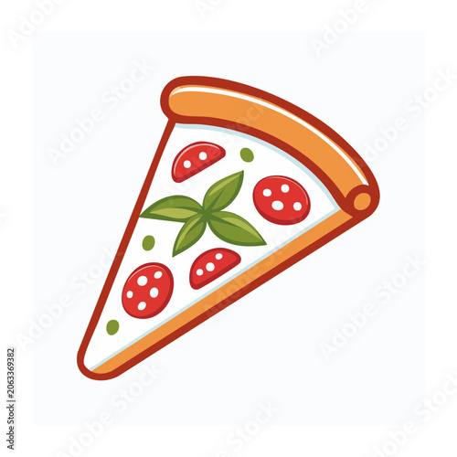 Flat design strawberry with leaf vector