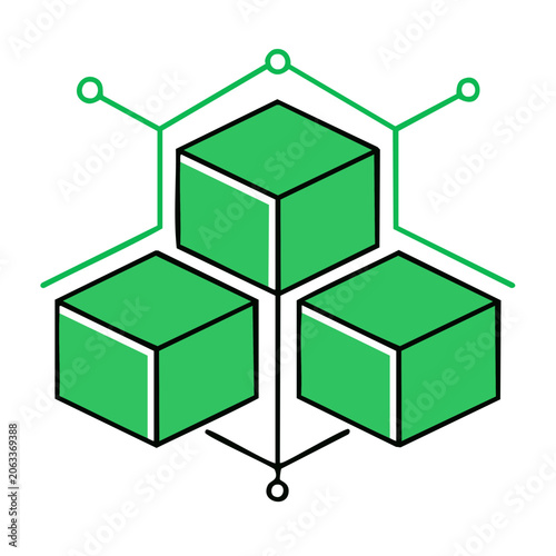 Green geometric diamond shape vector