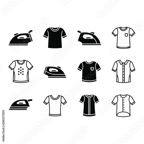 Iron and T shirts.