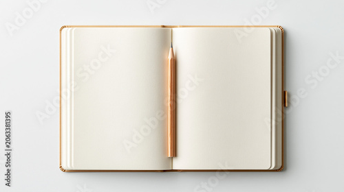Blank Notebook with Pencil:...