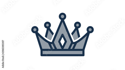 Fotografi Crown Icon Royal Symbol Design Element.