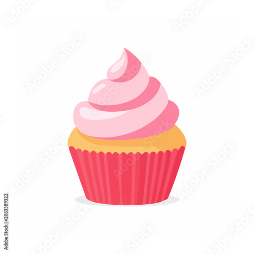 3D render of pink and yellow ice cream cone