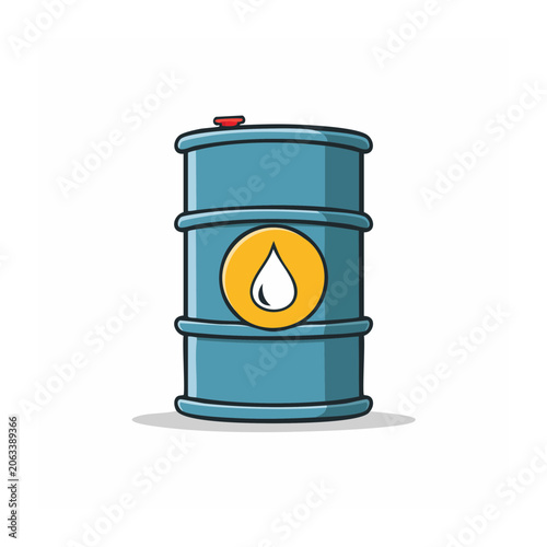 Blue and orange 3D trash can icon