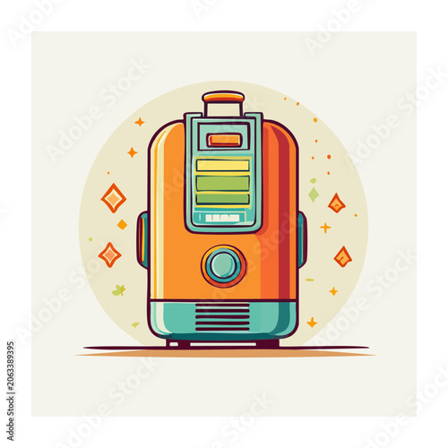 Flat design 3D render of smartphone with app icons