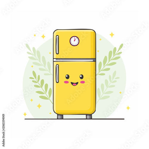 Flat design piggy bank with coins and plant