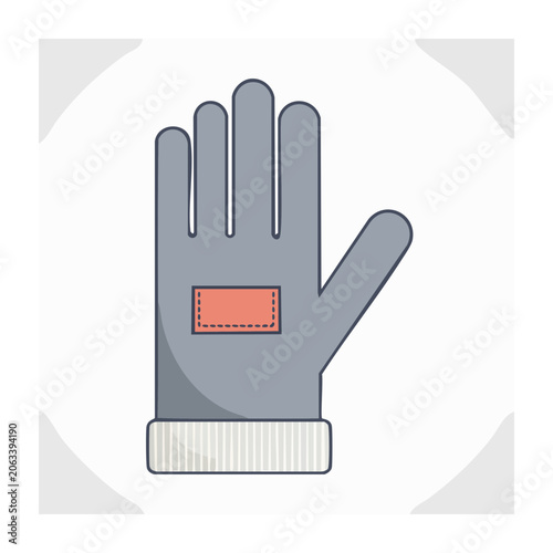 Flat design smartphone with app icon