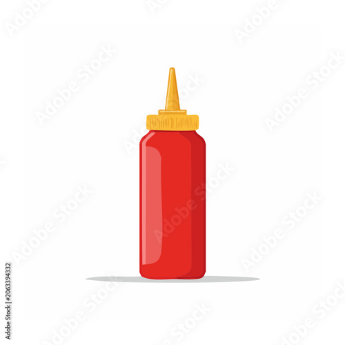 Minimalist red and yellow fire hydrant 3D render