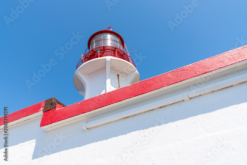 Historic Sheringham Point Light Vancouver Island. Sheringham Point lighthouse on Vancouver Island overlooking the Strait of Juan de Fuca. 
