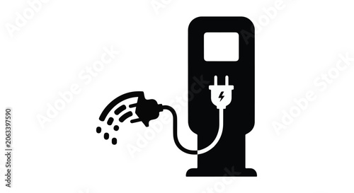 Electric vehicle charging station with water splash