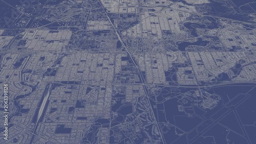 3D looped animation of city - Regina Saskatchewan, Canada