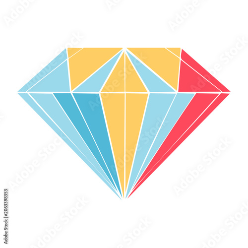 Colorful geometric diamond illustration