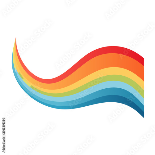 Colorful gradient wave illustration