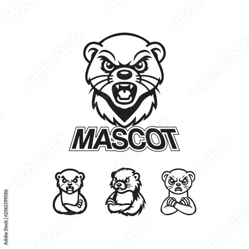 ferret vector logo template