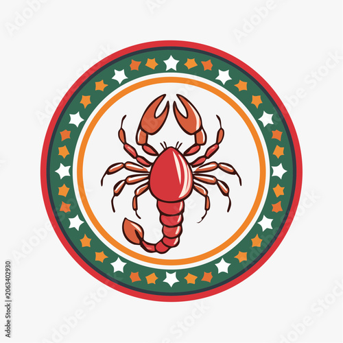 Scorpio Zodiac Sign Emblem