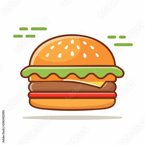 Stylized Burger Illustration