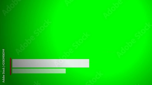 Green Screen Lower Third Animation with White Bars Expanding