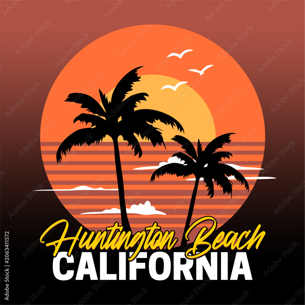 Obraz premium Huntington Beach California with its charming and extraordinary natural scenery