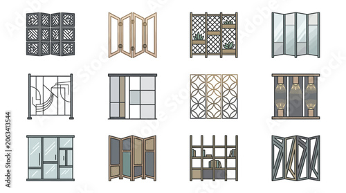Bild auf Leinwand Various Metal Fences and Gates Collection.