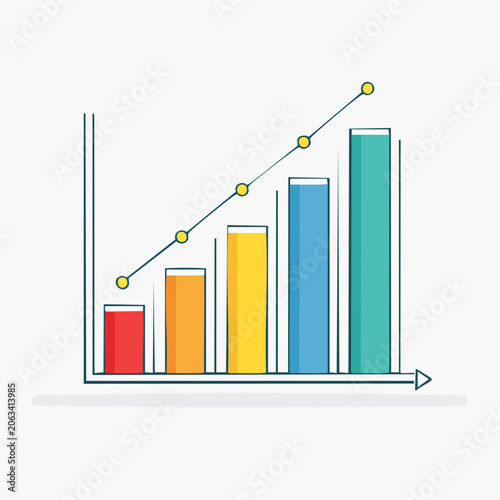 Bar Chart with Upward Trend Line