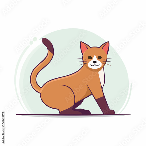 Cute cartoon cat illustration