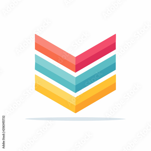Abstract Chevron Layers Logo