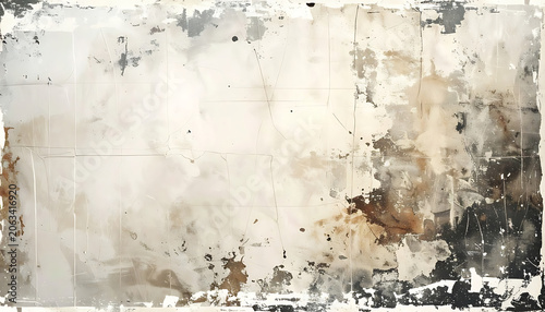 Distressed aged paper texture with grunge stains, vintage weathered surface, antique parchment backdrop for historical projects