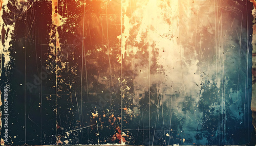 Distressed vintage film texture with light leaks, scratches, and dust particles, perfect for retro overlays and moody cinematic photography backgrounds
