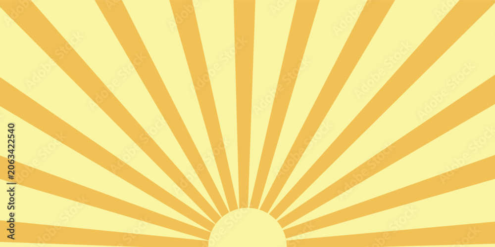Fototapeta premium Abstract yellow sun rays background