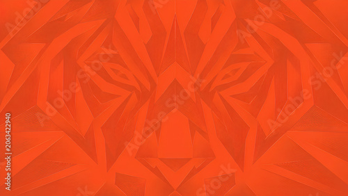 Orange Tiger Pattern Seamless Background – Abstract Geometric Tiger Stripe Vector Texture 8K