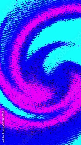 Abstract Gradient Spiral Halftone Loop Animation Background