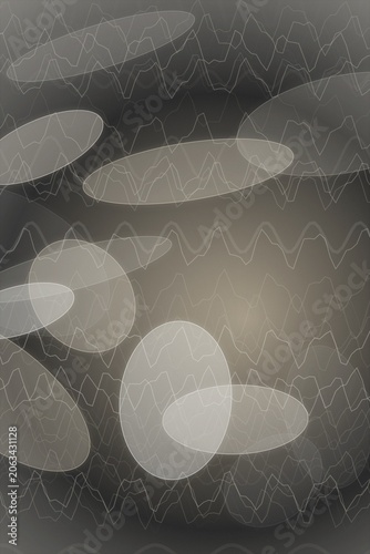 Abstract geometric line pattern with overlapping shapes