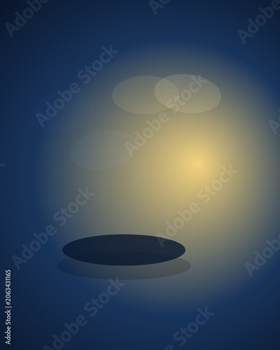 Abstract glowing orbs with soft shadows on dark background
