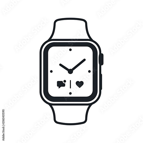Smartwatch vector illustration isolated graphic design on white background