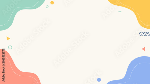 Modern Abstract Background with Fluid Organic Shapes and Soft Pastel Colors, Ideal for Presentations, Banners, and Digital Design Templates