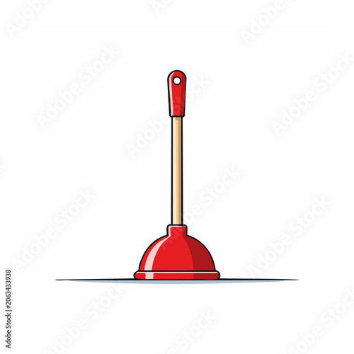 Flat design red traffic light icon
