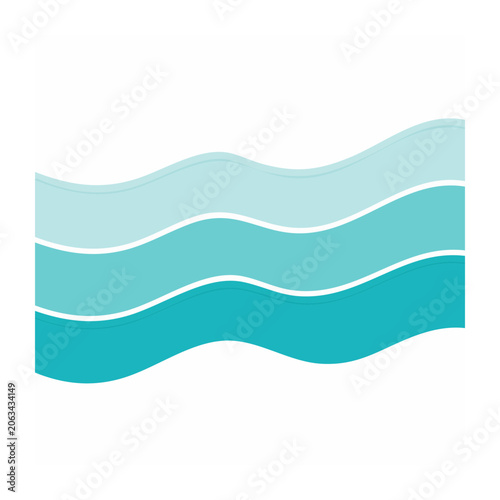 Teal and cyan wave pattern vector