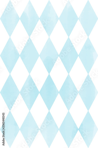 Watercolor Argyle Pattern Light Blue - Transparent PNG 水彩アーガイルパターン ライトブルー 背景透過PNG