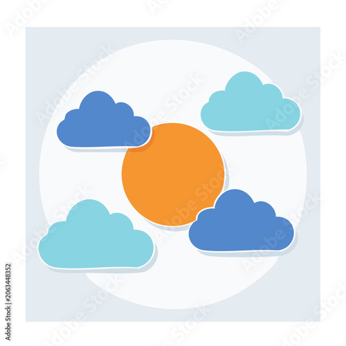 Flat design abstract geometric shapes
