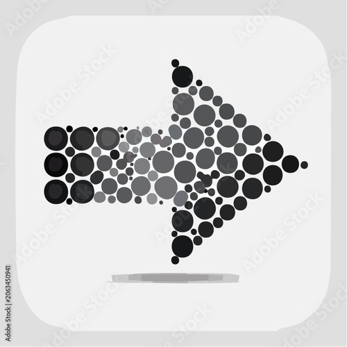 Arrow made of circles