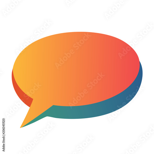 Colorful flat design speech bubble icon