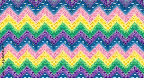 Colorful seamless chevron rainbow pattern