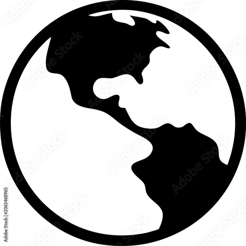 Earth Silhouette SVG Vector for World and Nature Design Projects