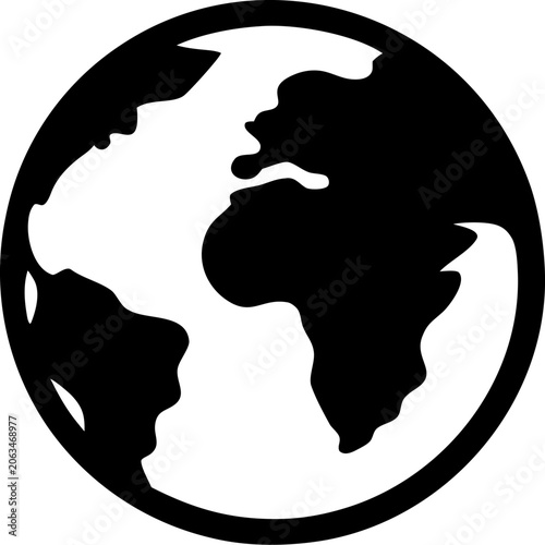 Earth Silhouette SVG Vector for World and Nature Design Projects