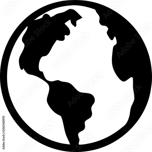Earth Silhouette SVG Vector for World and Nature Design Projects