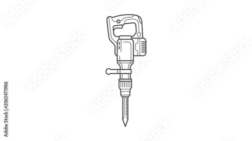 Foto Vertical electric jackhammer breaker for concrete demolition and construction