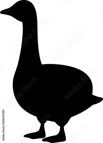 Goose Silhouette SVG Vector for Farm and Wildlife Design Projects
